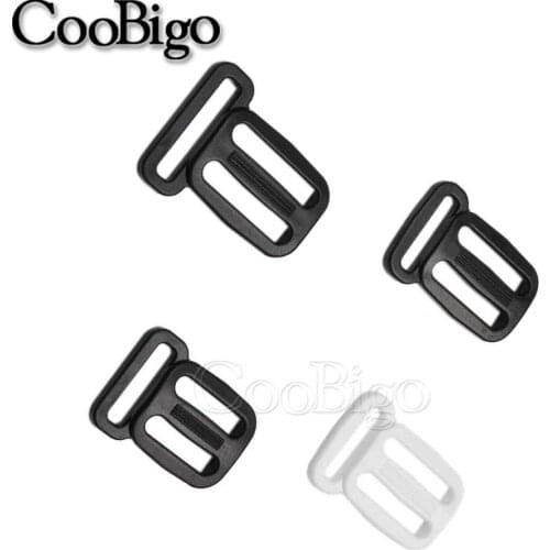 50pcs Plastic Multi-Fonction Tri-Glide Adjust Slider Buckles for Harness Backpack Straps Bag Belt Dog Collar Accessories