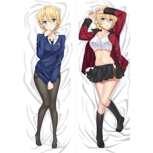 Anime GIRLS Und PANZER Pillow Cover Saori Takebe Nishizumi Miho Dakimakura Case 3D Double-sided Bedding Hugging Body Pillowcase