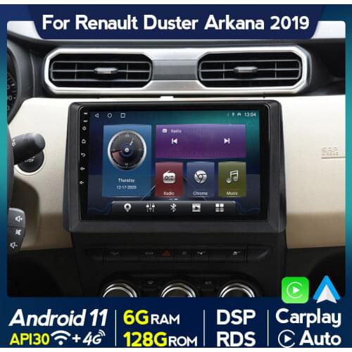 6G RAM 128G ROM Android11 For Renault Duster Arkana 2019 Car Radio Stereo GPS Multimedia Player 2DIN NO DVD DSP RDS Carplay Auto