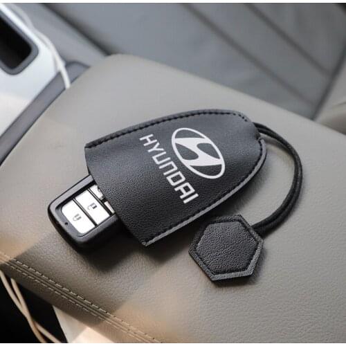1Pcs PU Leather Car Key Case Dust Key Cover Accessories For Hyundai I10 I20 I30 I40 IX20 IX35 Tucson Solaris Accent Azera GDI