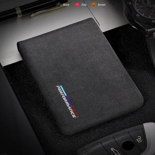 Alcantara Bank Credit ID Card Holder Men Card Package Holder For BMW E46 E90 E60 5/6/7 Series F10 F20 F30 GT F07 X3 f25 X