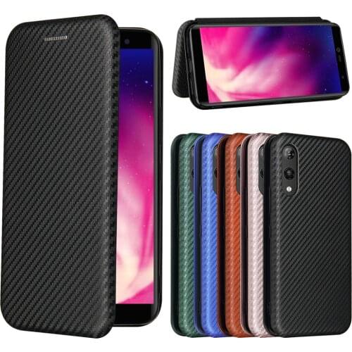 For Rakuten Hand Case Luxury Flip Carbon Fiber Skin Wallet Magnetic Adsorption Shockproof Case For Rakuten hand Phone Bags