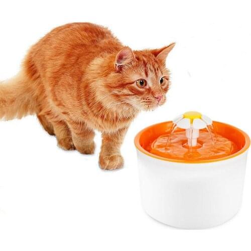 Flower Style New Automatic Cat Dog Kitten Water Drinking Fountatin Pet Bowl Dish Drink Filter