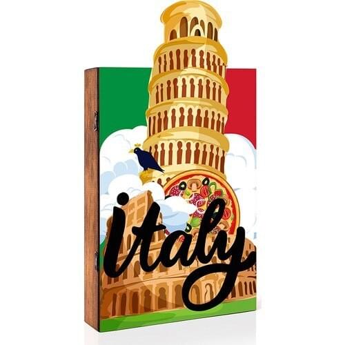 Arti2tr Decorative Italy Themed 3D Keychain Box