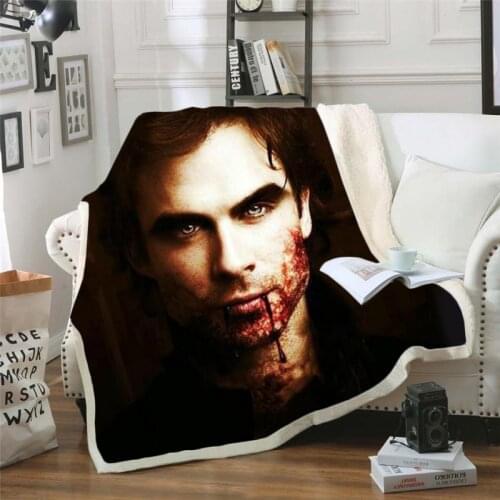 Vampire diary blanket 3D printing adult home textile Blanket Sofa quilt cover travel bedding Plush blanket