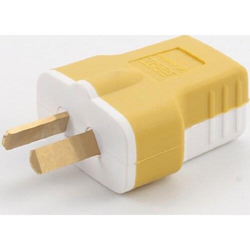 16A 250V Two Pole 180 Degree Turn AU/CN/US Plug Detachable Rewireable Wiring Power Extension Cord Plug Connector Adapter