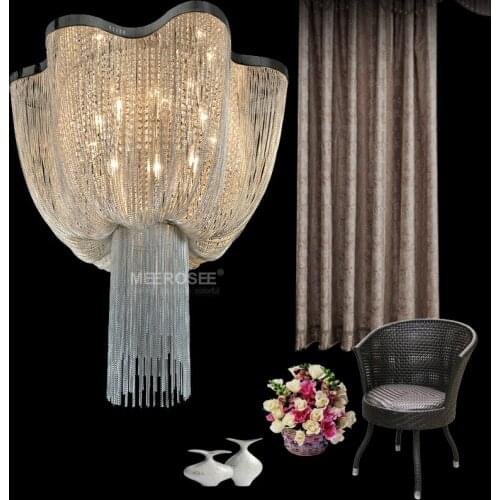 French Chain Chandelier Light Fixture Empire Vintage Hanging Suspension Lustre Lamp Light for Living room Hotel Project MD2608