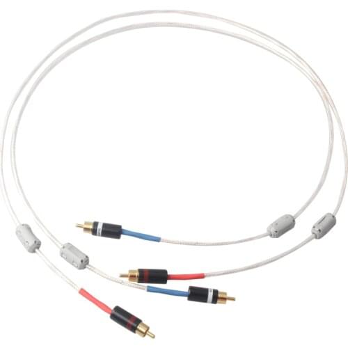 HiFi Audio Line Silver Plated Shielded RCA Cable - Pair