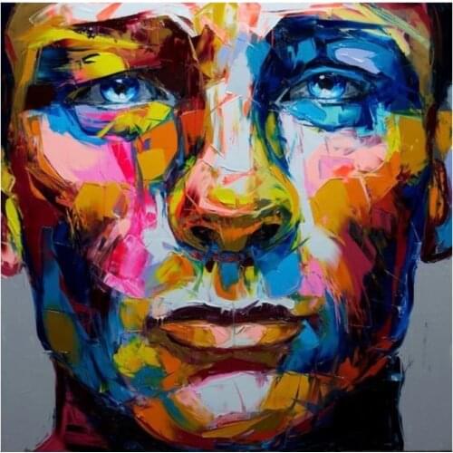 Custom picture oil painting Palette knife Face Oil painting Impasto figure on canvas Hand painted Francoise Nielly