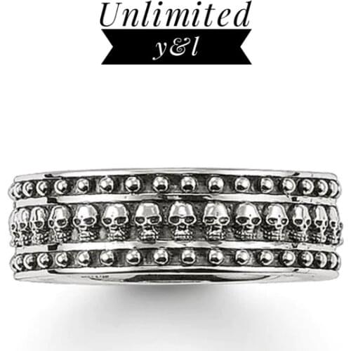 Skull Rings Punk Style Skeleton Silver Fashion Jewelry Accessories for Women and Men Eternity Love Gifts