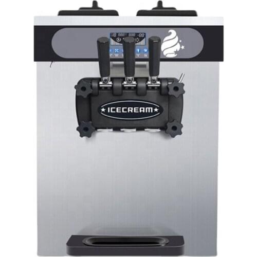 Commercial Ice Cream Maker Stainless Steel Desktop Mini Three Flavors Silent Design Ice Cream Machine