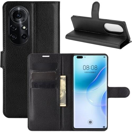 Fashion Wallet PU Leather Case Cover For Huawei nova 8 Pro 5G Flip Protective Phone Back Shell With Card Holders