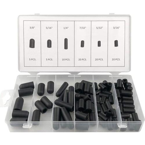 80 Pieces Vacuum Cover Assortment Set 5/32' to 3/8' Easy Storage