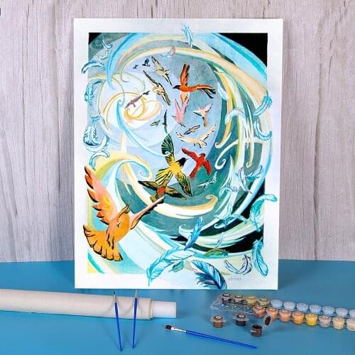 Unknown Spring Wind Rising Painting By Numbers Kit Acrylic Paints 50*70 Paiting By Numbers Home Decoration For Kids Art