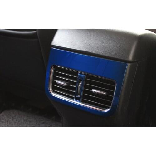 Stainless Car Rear Air Condition outlet Vent frame Cover Trim Interior Decoration For Mazda CX-5 CX5 2017 2018 Accessories