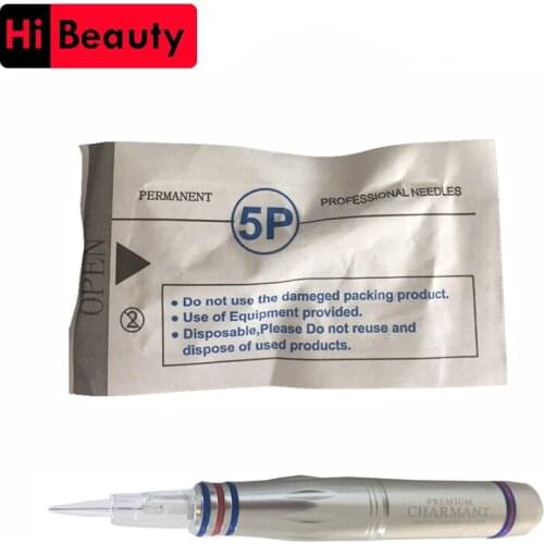 100pcs/lot Disposable Sterilized 8mm Screw 5P 5RL Tattoo Needle Cartridge For Charmant I Lips Eyebrow Eyeliner Permanent Makeup
