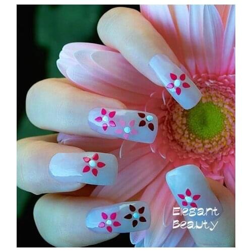 Wholesale 2014 highly recommend 48 styles Nail Art French tip 3D nail stickers 1000pack/lot free shipping