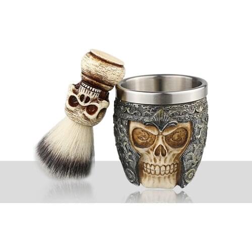 Barber Shop Shaving Brush Foaming Soap Bowl Men Facial Beard Cleansing Brush Facial Cleansing Shaving Tool Set