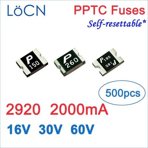 Fuses PPTC ptc 2920 2A 2000mA 16V 30V 60V SMD self Resettable Made in china high quality 500pcs LoCN