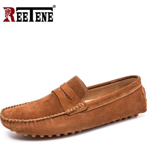 REETENE Big Size 47 Men Loafers Fashion Casual Shoes For Men Comfort Flats MenS Driving Shoes High Quality Loafers Male