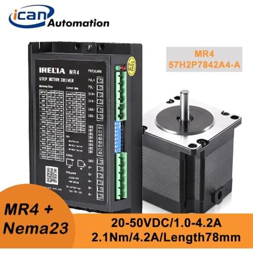 ICAN Nema23 Stepper Drive 20-50VDC For Nema23 Stepper Motor 78 Length 2.1Nm