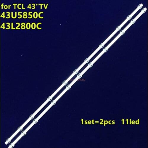 40pcs/lot LED backlight bar For TCL 43S6500FS 43S6500 43S423 43S325 Thomson 43UD6426 4C-LB4311-HR01J ZM05J GIC43LB32_3030F2.1D