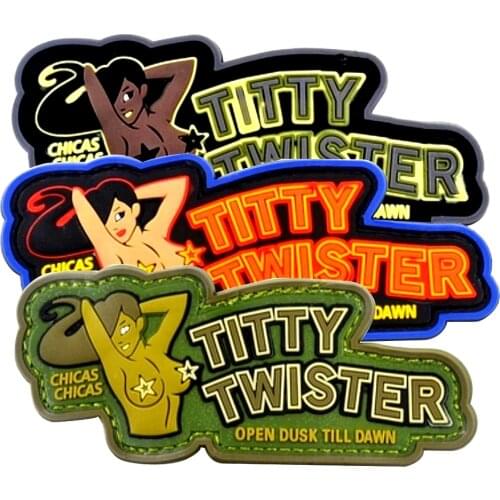 TITTY TWISTER PVC Patch Armband Badge Military Decorative Sewing Applique Embellishment Tactical Patches