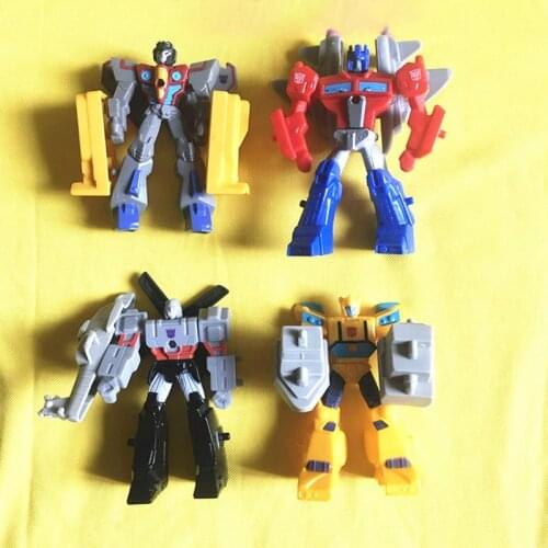 Transformers Toys Happy Meal Prize Optimes Prime Bumblebee Starscream Megatron Model Anime Figures Favorites Collect Ornaments