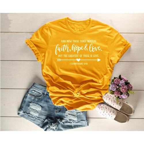 Arrow Faith Hope Love Christian T-Shirt Bible Verse Quote Unisex Jesus Slogan Tee Inspirational Graphic Grunge Camisetas Tops