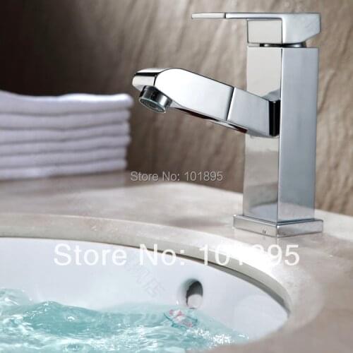 X8226B3 - Luxury Deck Mounted Chrome Finish BrassPull Out Basin Faucet