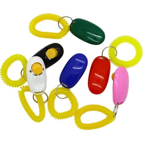 10pcs/lot Mini Dog Pet Click Clicker Training Trainer Aid Guide