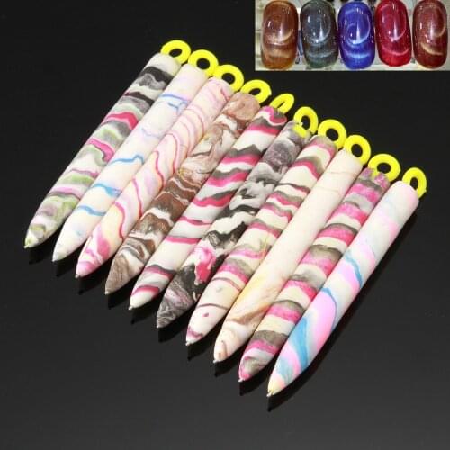 10 PCS Color random Nail Art Magnet Pen DIY Tool For Magic 3D Magnetic Cat Eye Polish Manicure Tool
