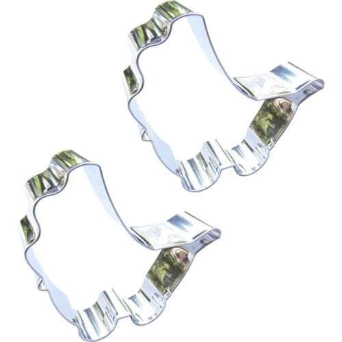 Baby carriage shape 2 piece biscuit cutting molds, baking tools, cake decorating soft candy tools