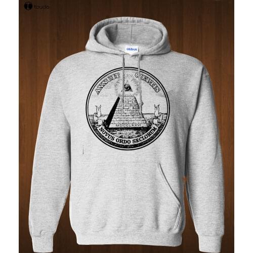 2019 fashion man Hoodies Dollar Bill Hoodie - masonic freemason - occult conspircacy- new world order Sweatshirt
