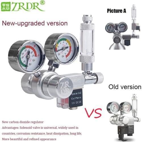 Aquarium CO2 Regulator Magnetic Solenoid Check Valve Aquarium Bubble Counter Fish Tank Tool Pressure reducing valve