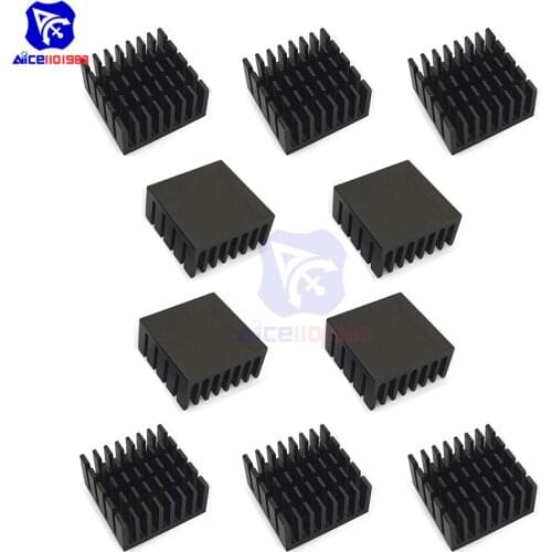 Diymore 10PCS/Lot Heatsink 20 x 20 x 10mm (0.8" x 0.8" x 0.4") Aluminum Cooler Radiator for Raspberry Pi / CPU / IC Chips