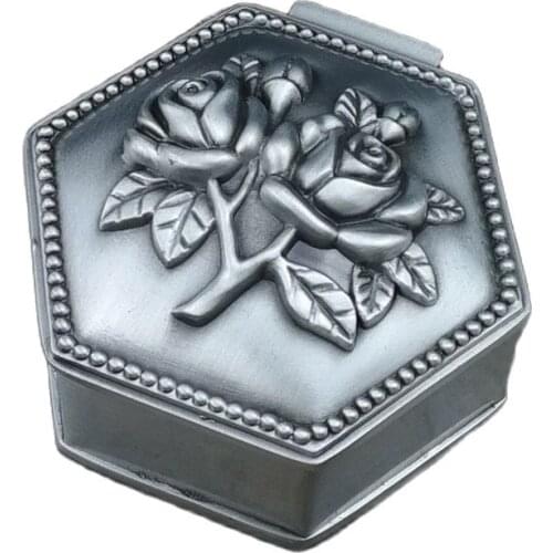 Zinc Alloy Antique Jewelry Box Ring Earring Necklace Jewelry Bracelet Pearl Box Gift Storage Packaging Valentines Day Gift