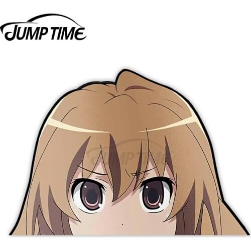 JumpTime 13 x 12.7cm Taiga Aisaka Toradora Peeker Big Head Fine SUV Car Stickers Anime Creative Sticker Waterproof Decals