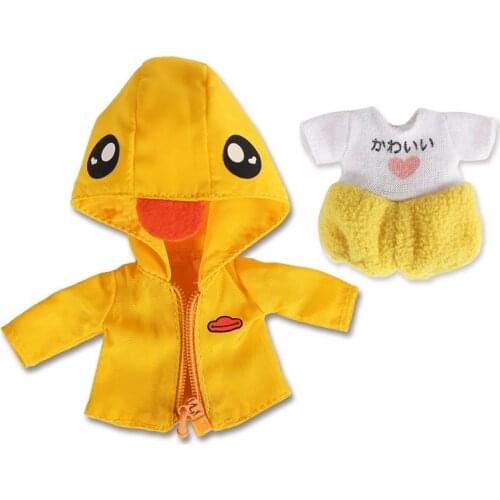 Free shipping 1 Set Cute Cartoon Coat + Jumpsuit for OB11, BJD 1/12 Doll Clothes Outfits Accessories