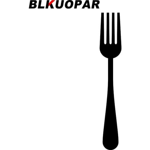 BLKUOPAR for Fork Silhouette Car Stickers Fashion Decals Skateboard Suitcase Waterproof Campervan Sunscreen Vinyl Car Wrap