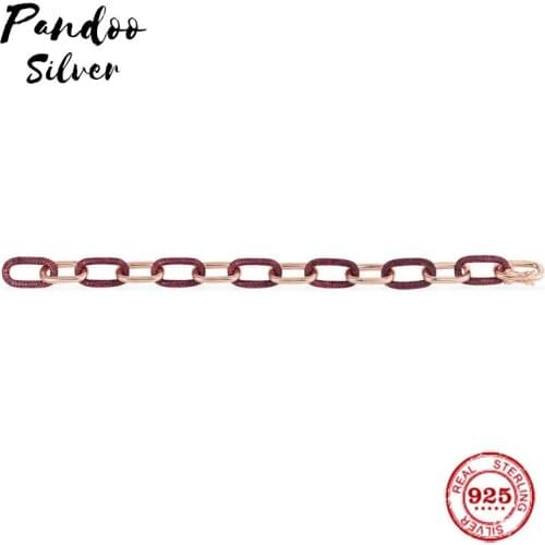 Fashion Charm Copy 1:1 Replica, Burgundy And Pink Chain Bracelet Luxury Jewelry Gift for Women