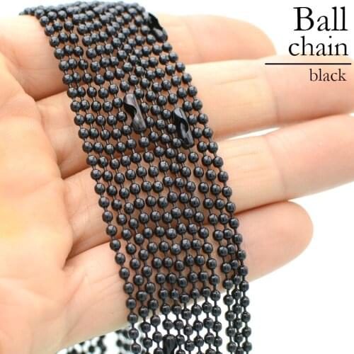 50 Pieces Black Ball Chain Necklace 24 30 Inch Bead Chain Silver Rose Gold Bronze Copper Gunmetal for Women Jewelry Making