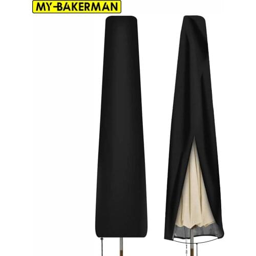 6 Size Waterproof Cover Umbrella Cover, Cantilever Outdoor Umbrellas Cover Offset Market Durable Umbrella Cover(Black)