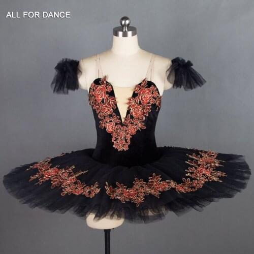 Black Bodice Pre-professional Ballet Tutu Girl & Women Ballet Tutu Ballerina Dance Costumes Blue Bird Tutu