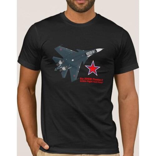 Russian Aerospace Force Sukhoi Su-30SM Flanker-C Fighter T-Shirt. Summer Cotton Short Sleeve O-Neck Mens T Shirt New S-3XL
