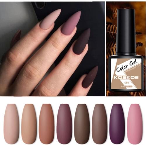 KOSKOE Nail Gel Polish 8ml Semi Permanent Soak Off Gel Varnish UV LED Nail Art Gel Paint Gel DIY Design Base Top Coat Needed