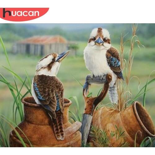 HUACAN Full Square Diamond Embroidery Bird Picture Of Rhinestone Cross Stitch 5D DIY Diamond Painting Animal Decoration For Home