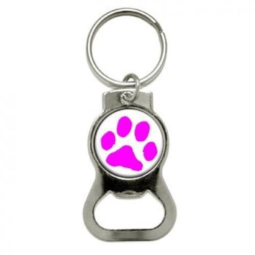 Custom metal Opener hot sales Paw Print Pink Bottle Cap Opener low price oem bottle opener FH180037