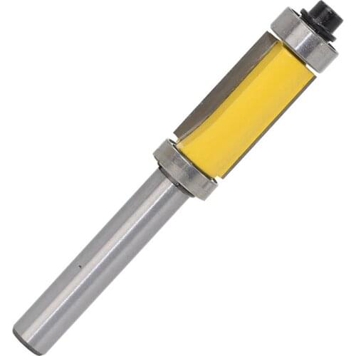 Pattern Flush Trim Top and Bottom Bearing Router Bit 8mm Shank 1/2*25mm, Carbide Trimmer Cutter Woodworking Tool