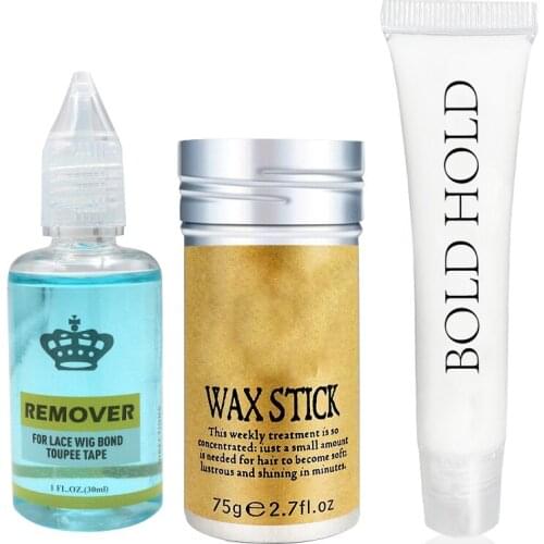 Bold Hold Lace Glue Tube Lace Wig Bonding Waterproof Hair Glue Wig Adhesive Hair Wax Stick Edge Control Stick Glue Remover